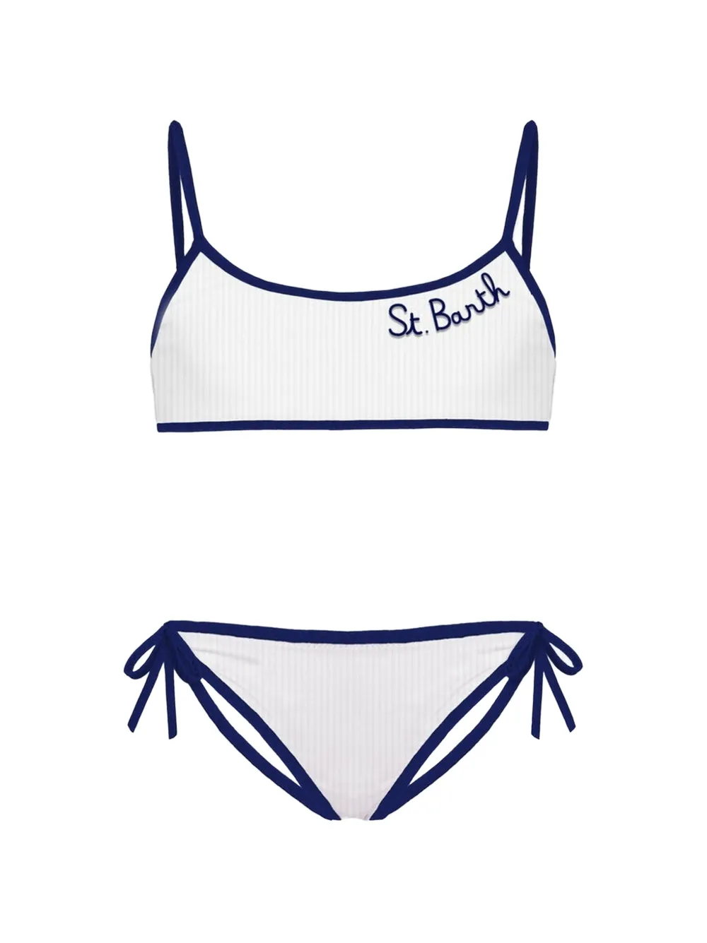 MC2 Saint Barth Kids Jaiden bikini met print Wit