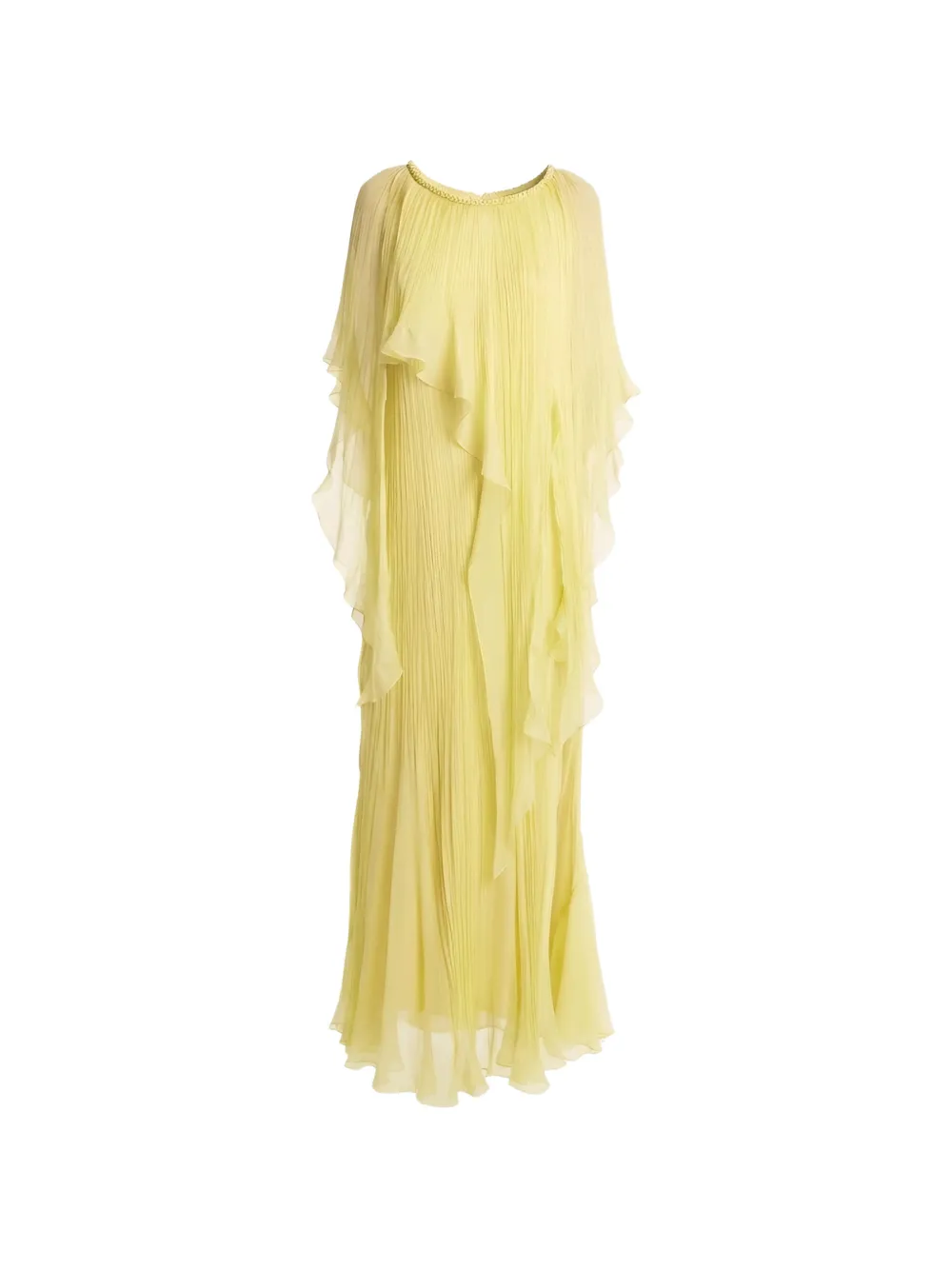 Irina Schrotter Cherise pleated ruffled gown - Giallo