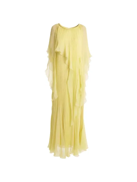 Irina Schrotter Cherise pleated ruffled gown