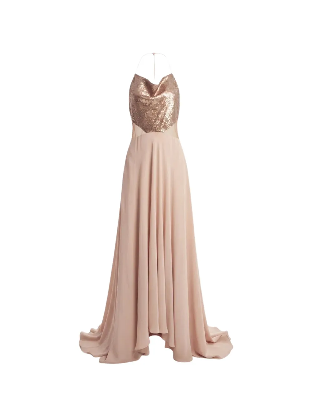 Irina Schrotter Seyan sequin-embellished halterneck maxi dress - Toni neutri