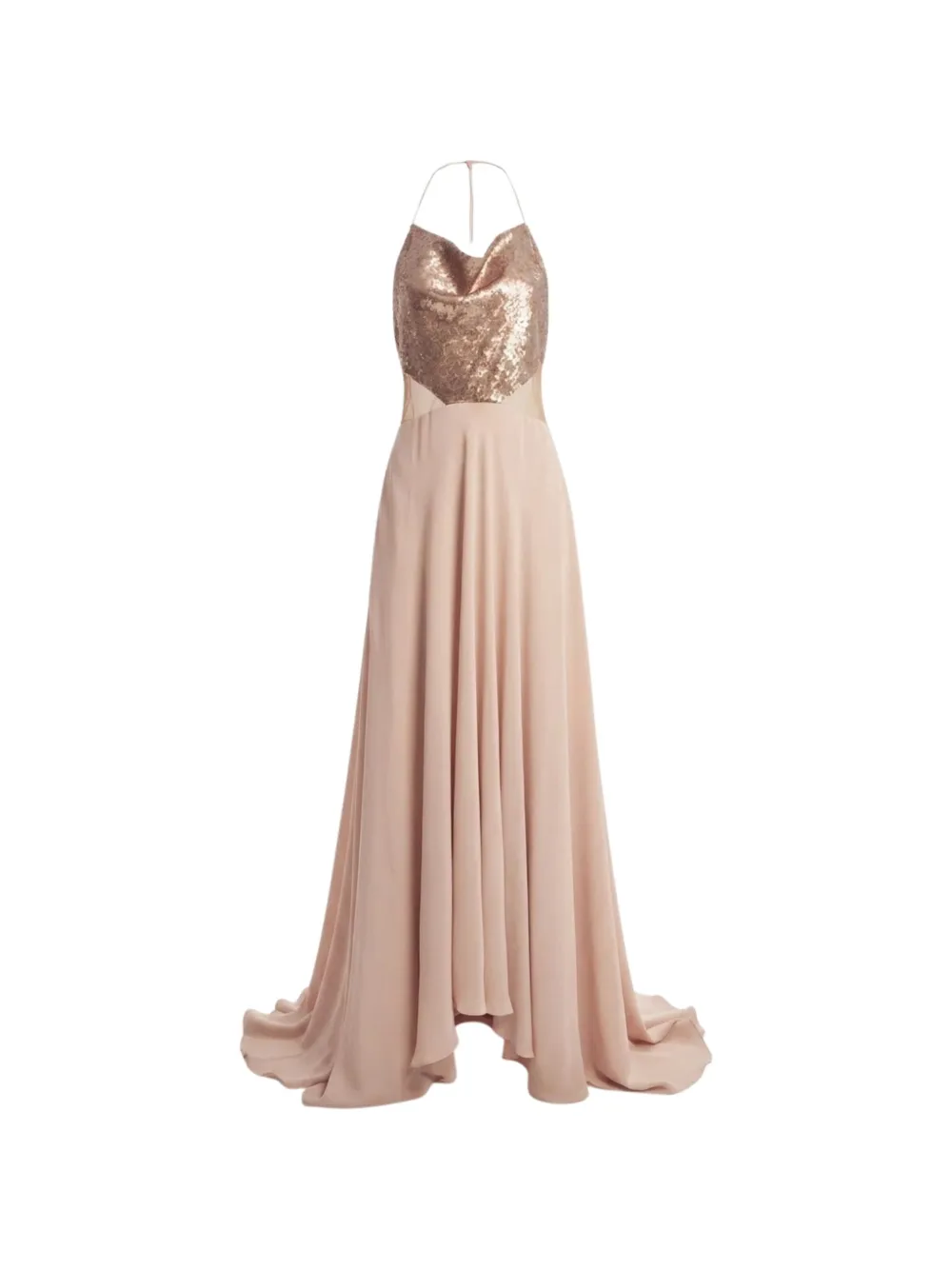 Irina Schrotter Seyan sequin-embellished halterneck maxi dress - Toni neutri