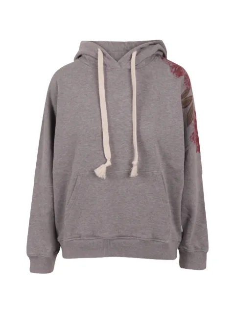 Noumeno Concetp floral-print logo-print hoodie