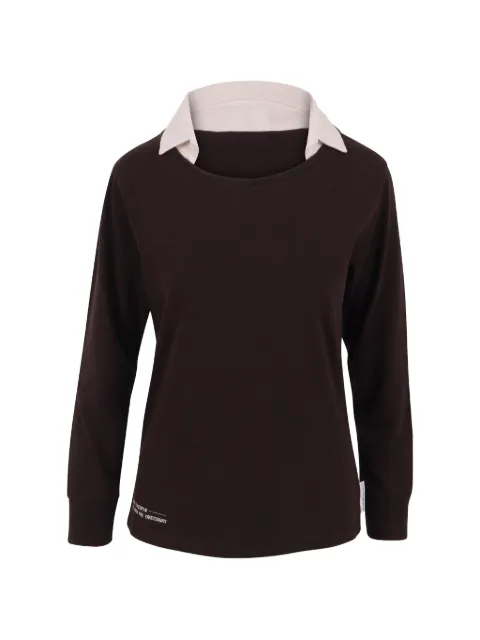 Noumeno Concetp layered-collar long-sleeve T-shirt