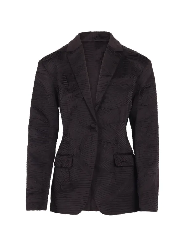 Ulla Johnson Dhemi Textured Single-breasted Blazer in Black