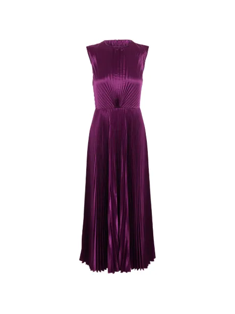 Ulla Johnson Malin pleated satin-finish midi dress