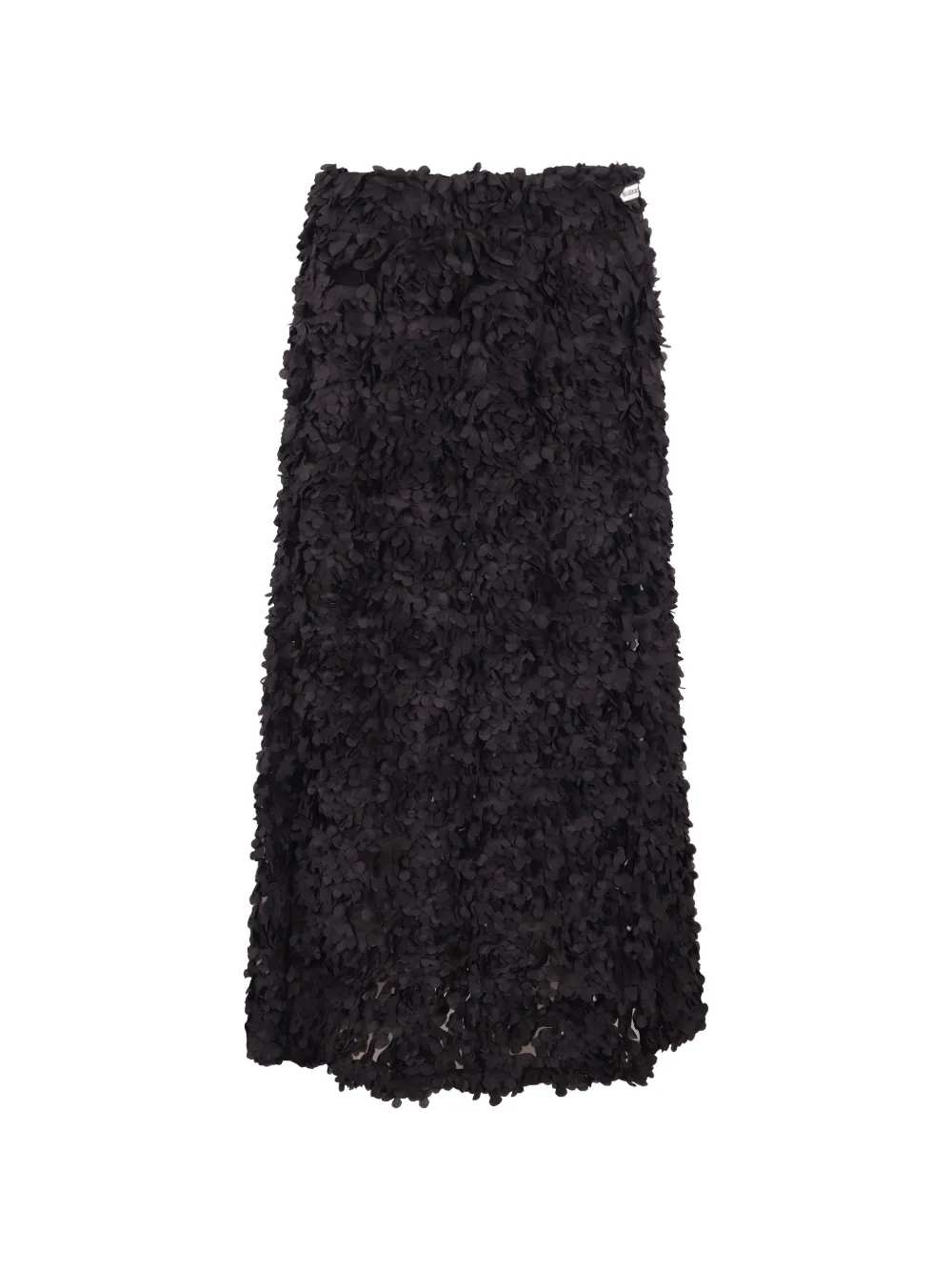Noumeno Concetp petal-appliqué midi skirt