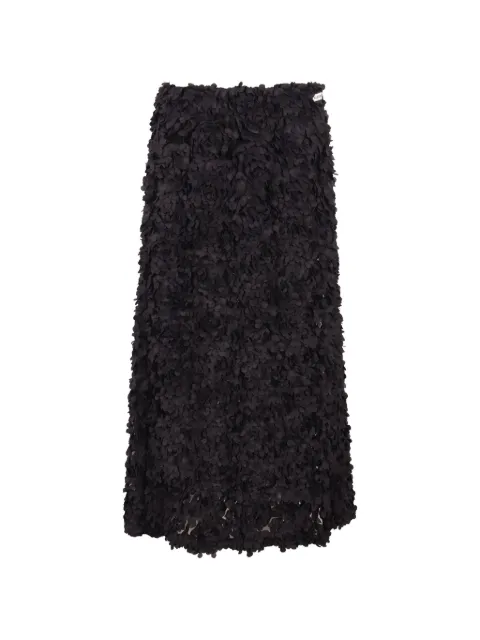 Noumeno Concetp petal-appliqué midi skirt