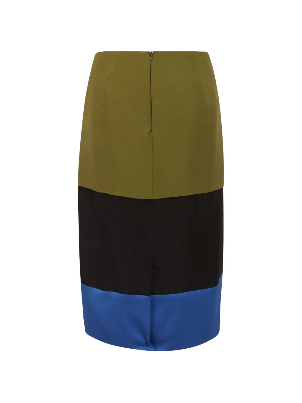 Christian Wijnants Saros midi-rok met colourblocking Groen