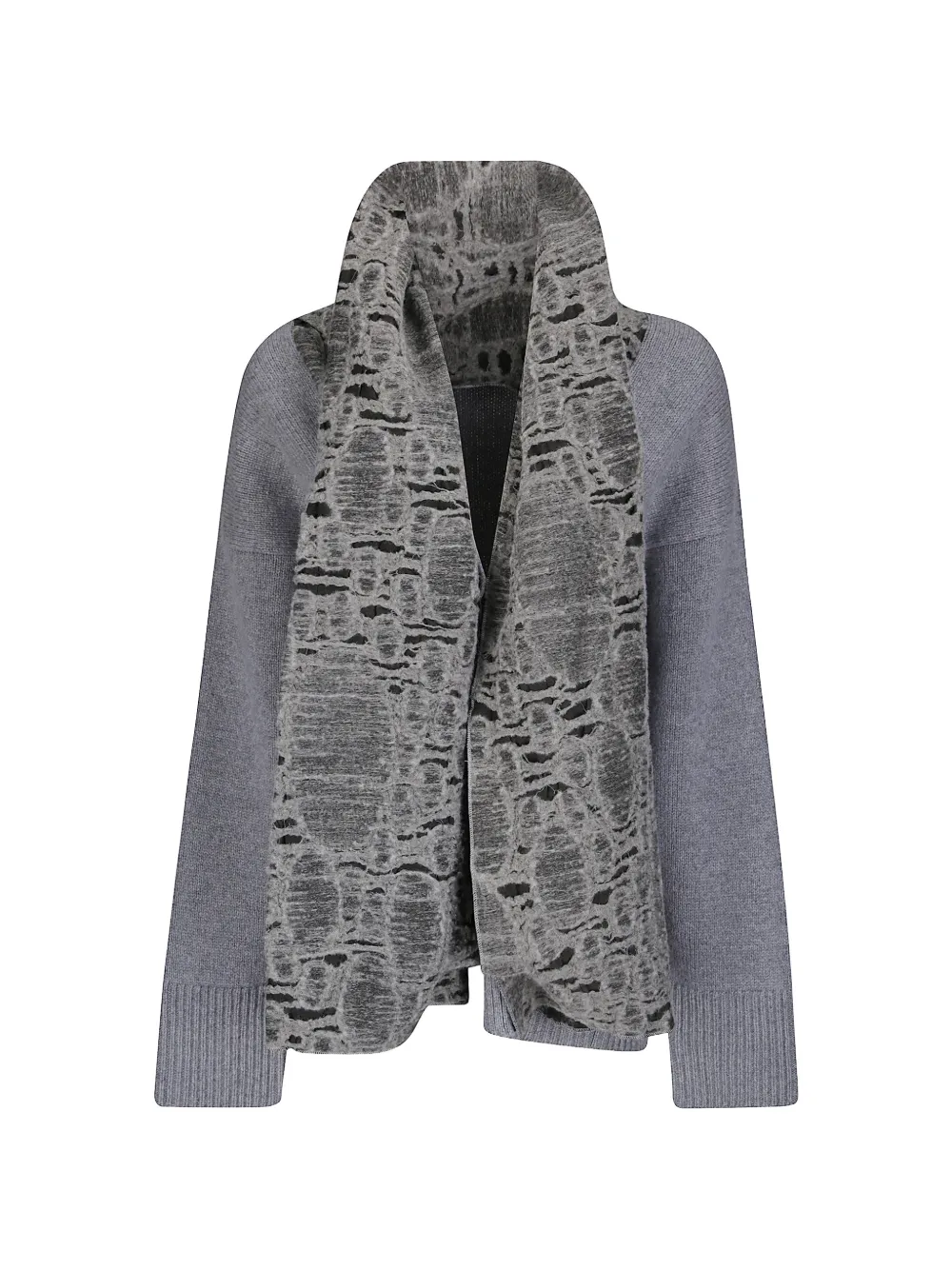 Niccolò Pasqualetti scarf-detail perforated-knit cardigan