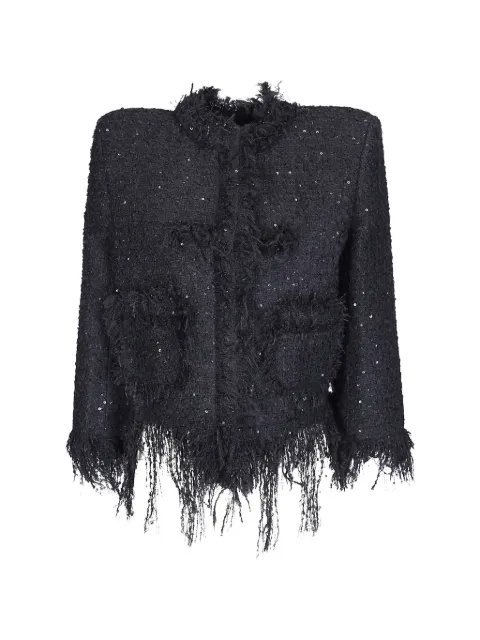 Matières Fécales sequin-embellished frayed jacket