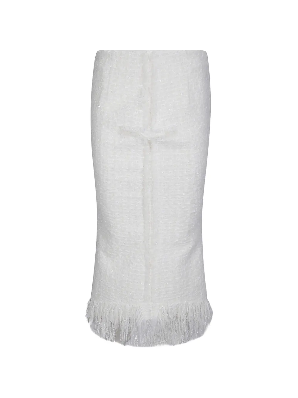 Matières Fécales sequin-embellished fringed skirt - Bianco