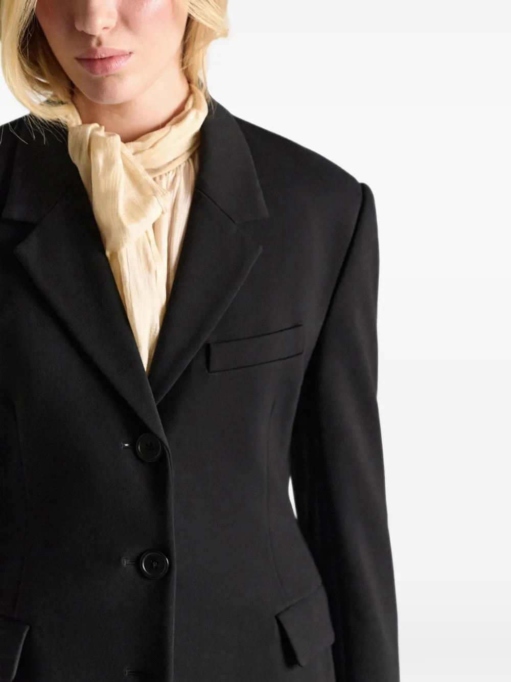 Dorothee Schumacher Emotional Essence Punto Milano blazer met enkele rij knopen Zwart