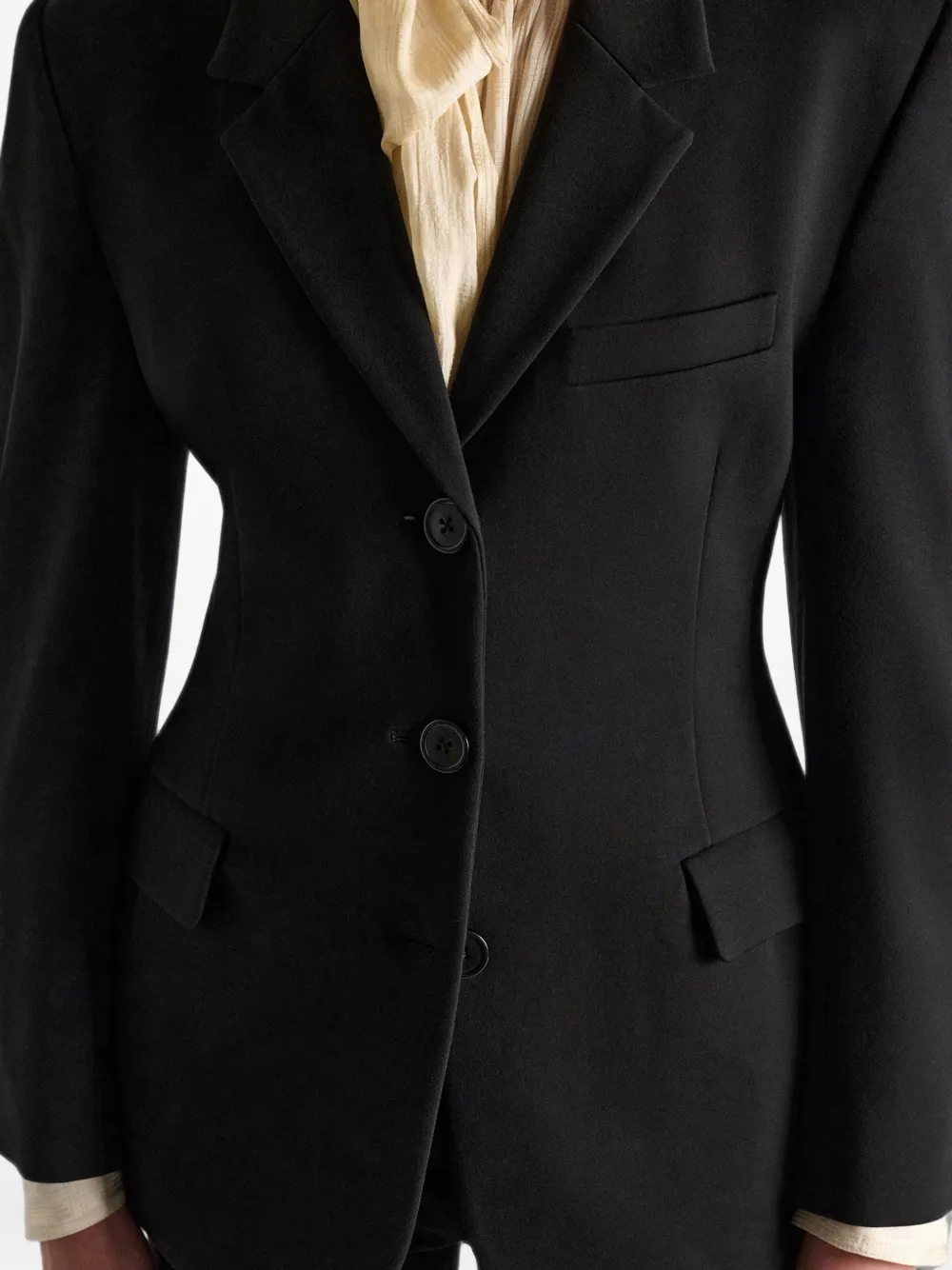 Dorothee Schumacher Emotional Essence Punto Milano blazer met enkele rij knopen Zwart