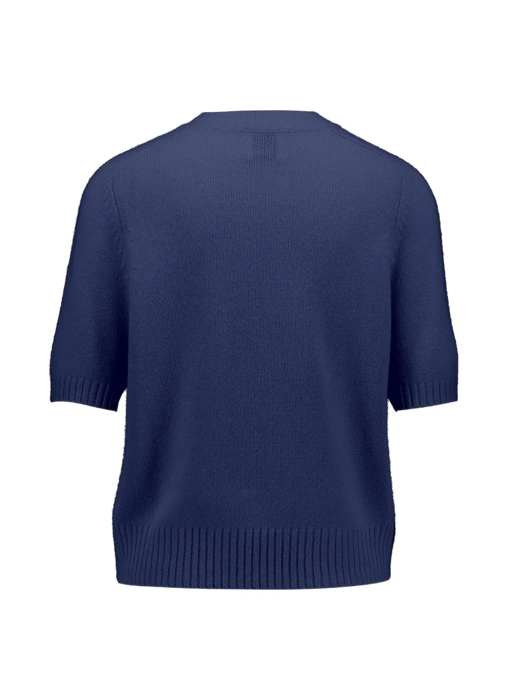 Allude Trui met ronde hals en korte mouwen Blauw