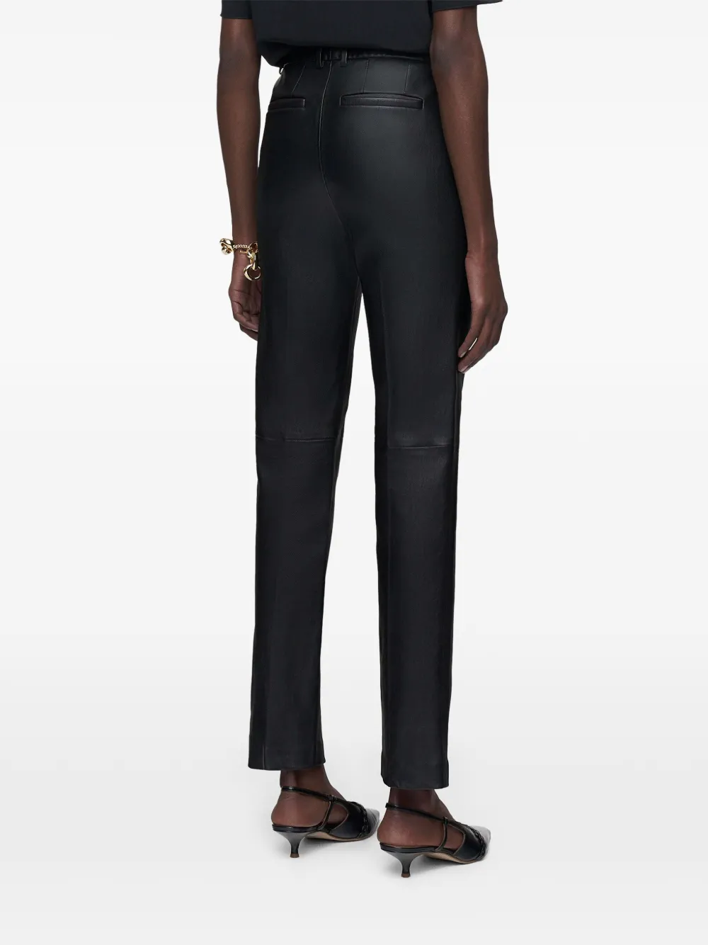JOSEPH New Coleman leren broek Zwart