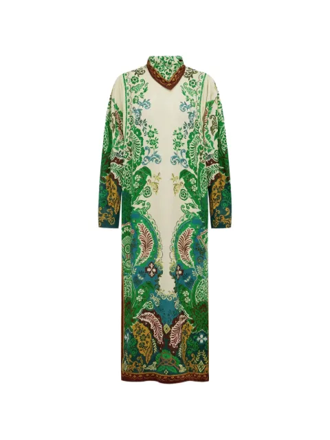 ALEMAIS Florence botanical-print jacquard midi dress