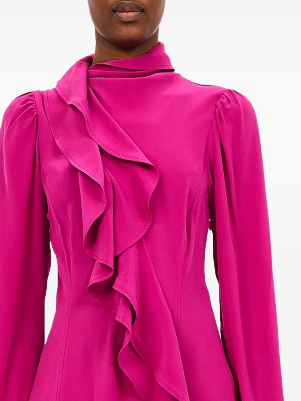 Ulla Johnson Sabrina midi-jurk met ruches Roze