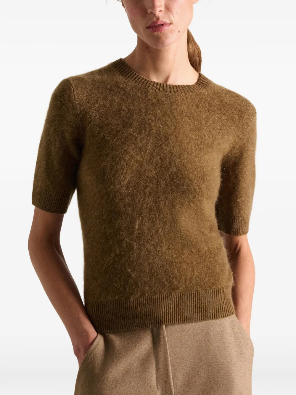 Dorothee Schumacher Fluffy Statements top met korte mouwen Bruin