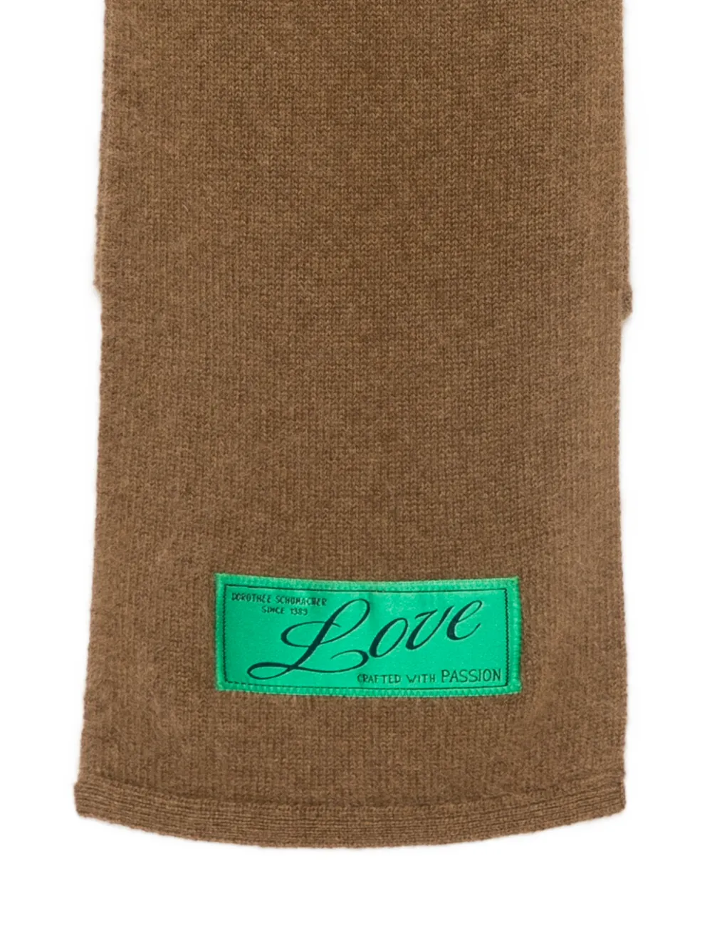 Dorothee Schumacher Fluffy Statements sjaal met logo-patch Bruin