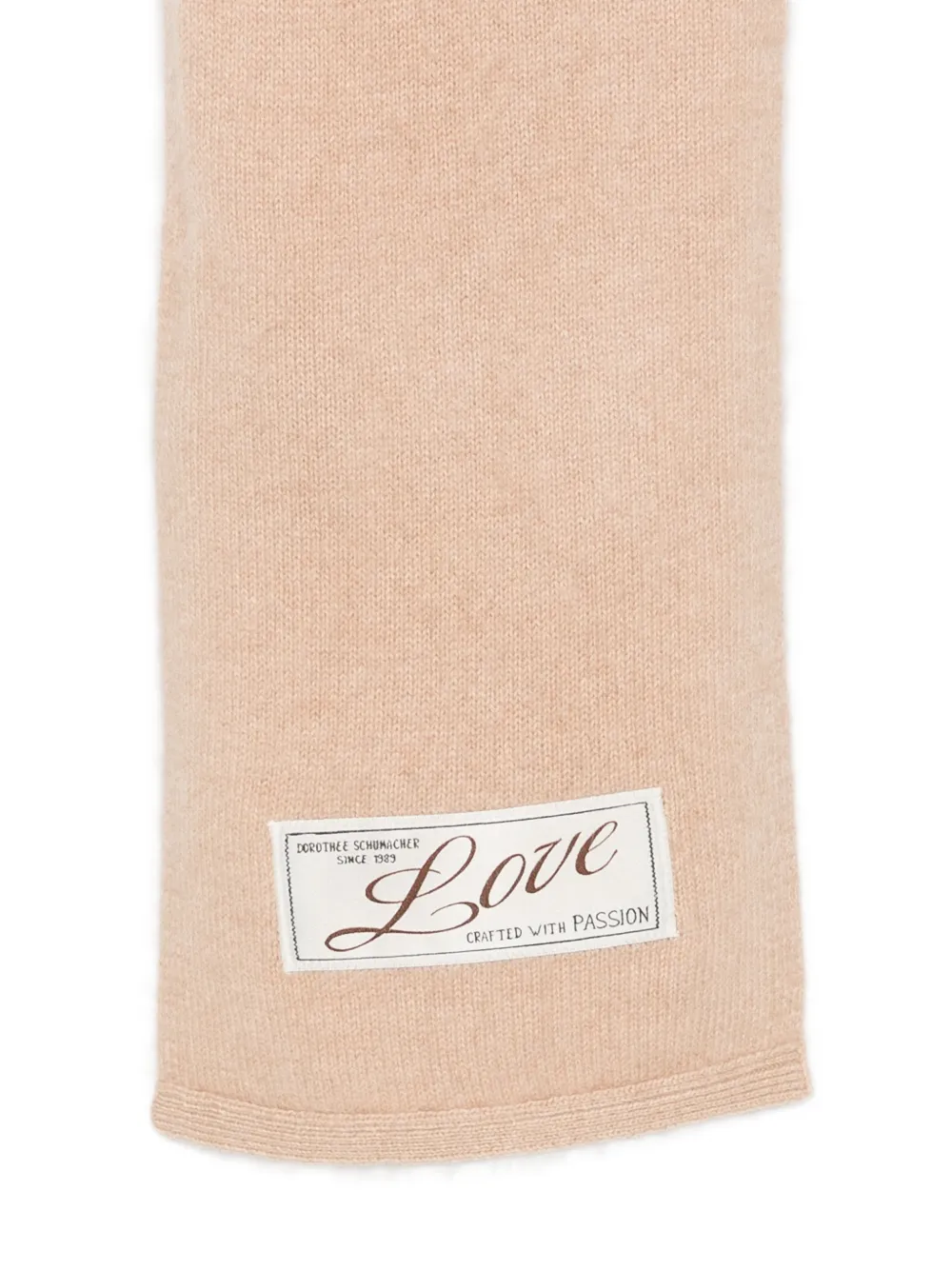 Dorothee Schumacher Fluffy Statements sjaal met logo-patch Beige