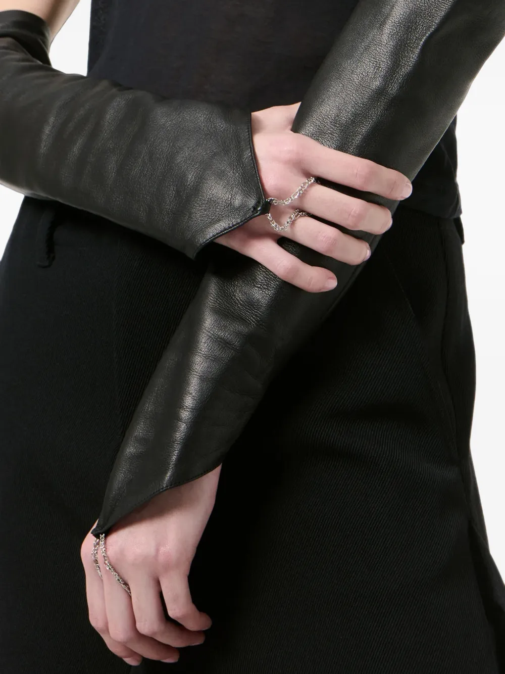 OUR LEGACY Opera handschoenen met kettingdetail Zwart