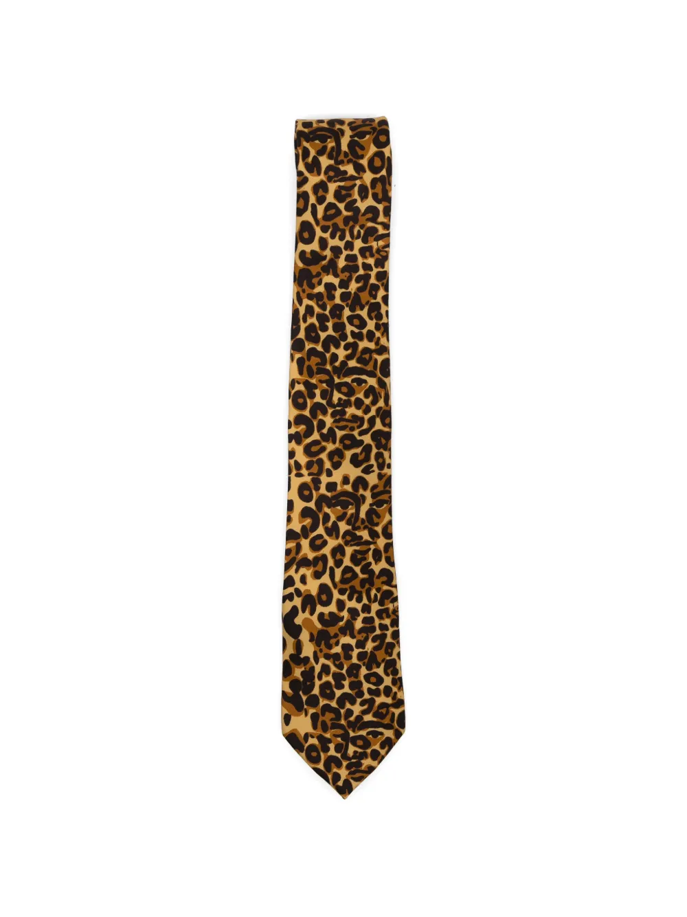 KidSuper leopard-printed tie - Marrone