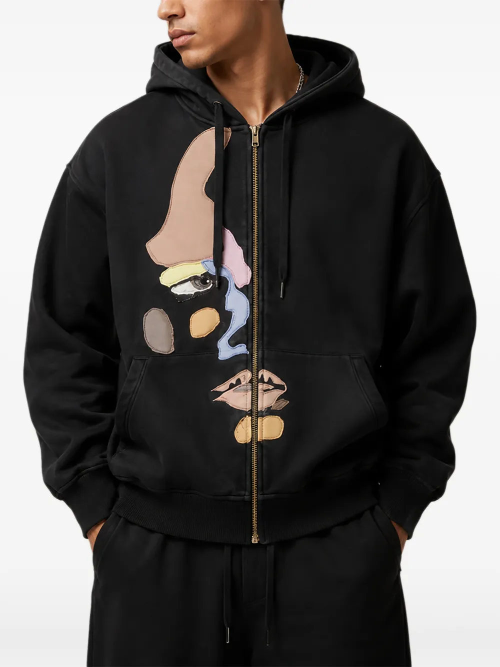 KidSuper Side Eye Face hoodie Zwart