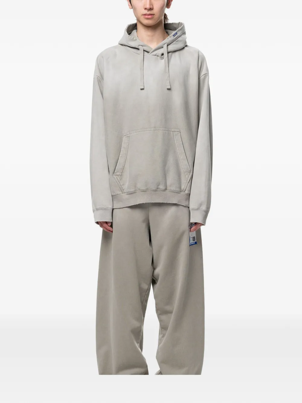 Maison MIHARA YASUHIRO Gerafelde hoodie met vervaagd effect Grijs