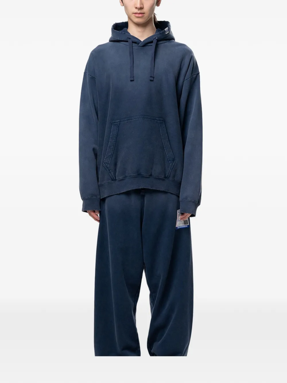 Maison MIHARA YASUHIRO sun-faded like distressed hoodie - Blu