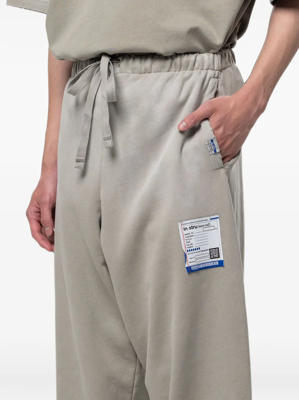 Maison MIHARA YASUHIRO Zon vervaagd als gerafelde broek Beige