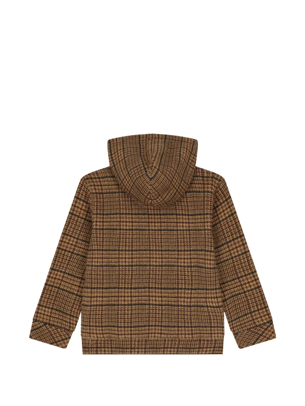 POLO RALPH LAUREN KIDS Polo Bear hoodie met tweed-print Bruin