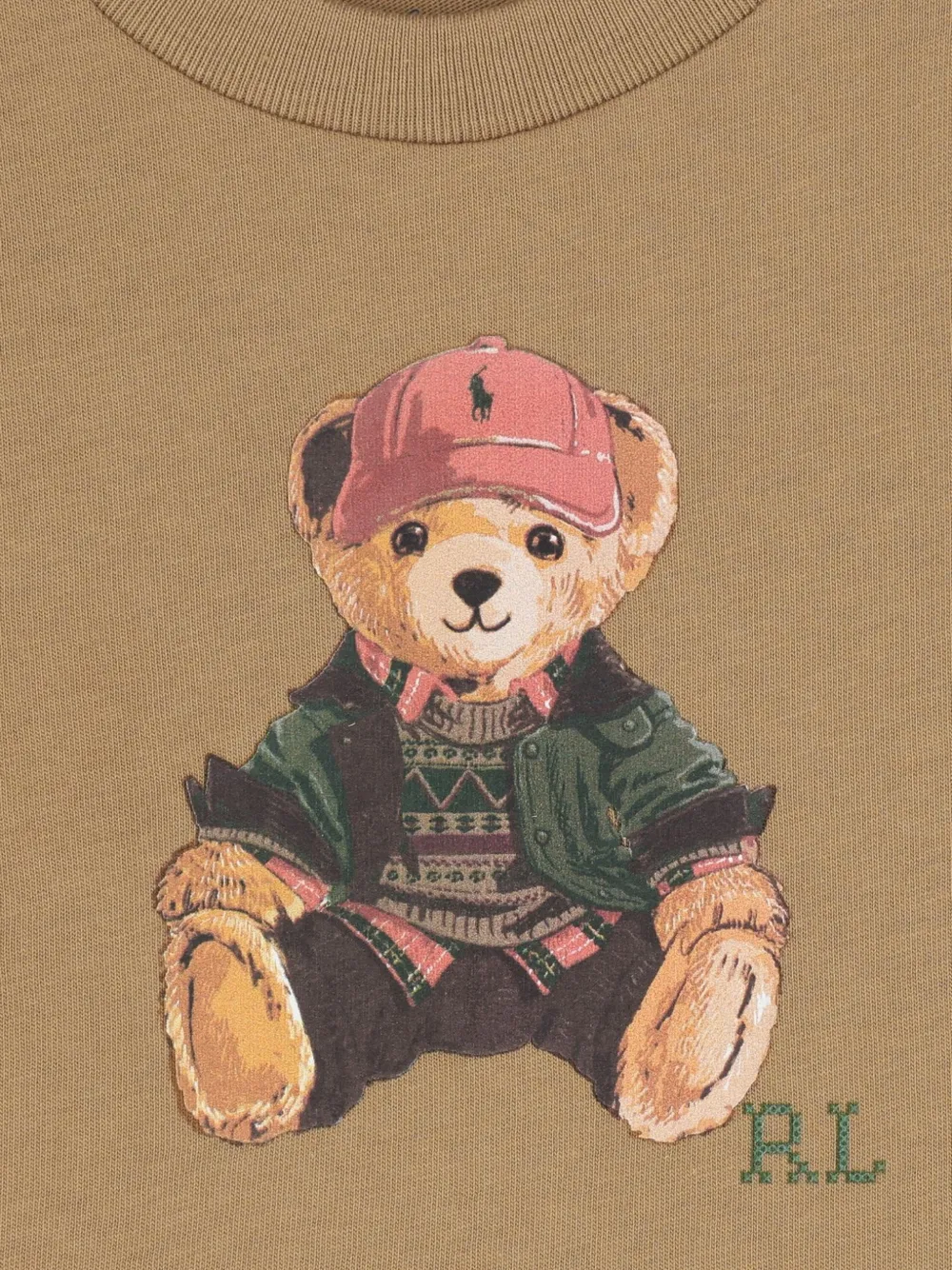 POLO RALPH LAUREN KIDS T-shirt met teddybeerprint Bruin
