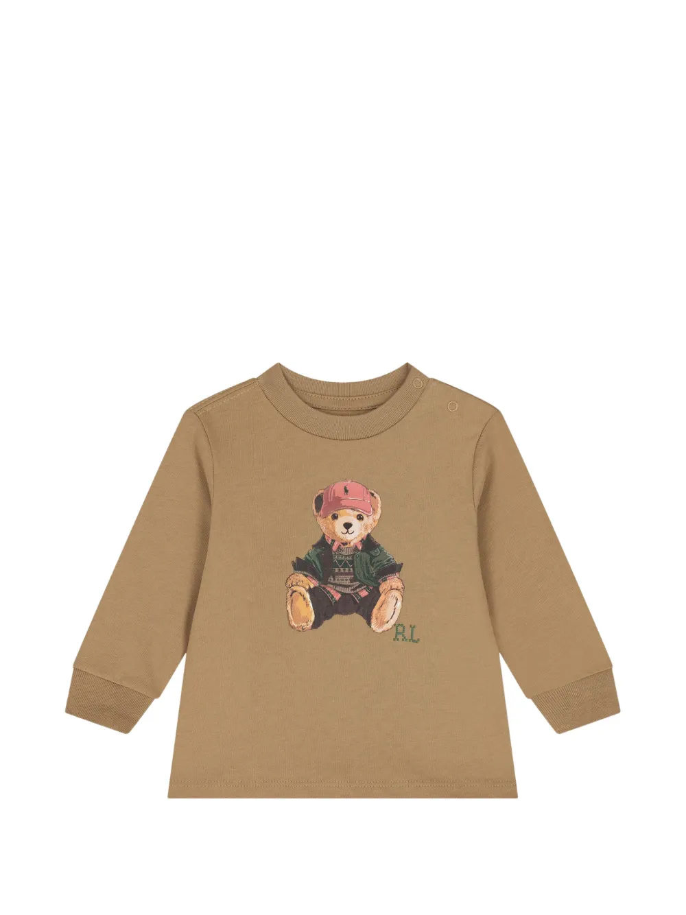 POLO RALPH LAUREN KIDS Polo Bear cotton jersey T-Shirt - Marrone