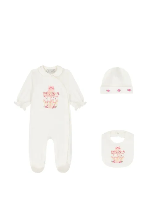Monnalisa Carousel Onesie bib-set sleepsuit (set of three)