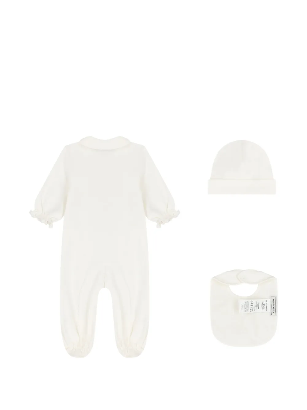 Monnalisa Gestreepte body met strikdetail Wit