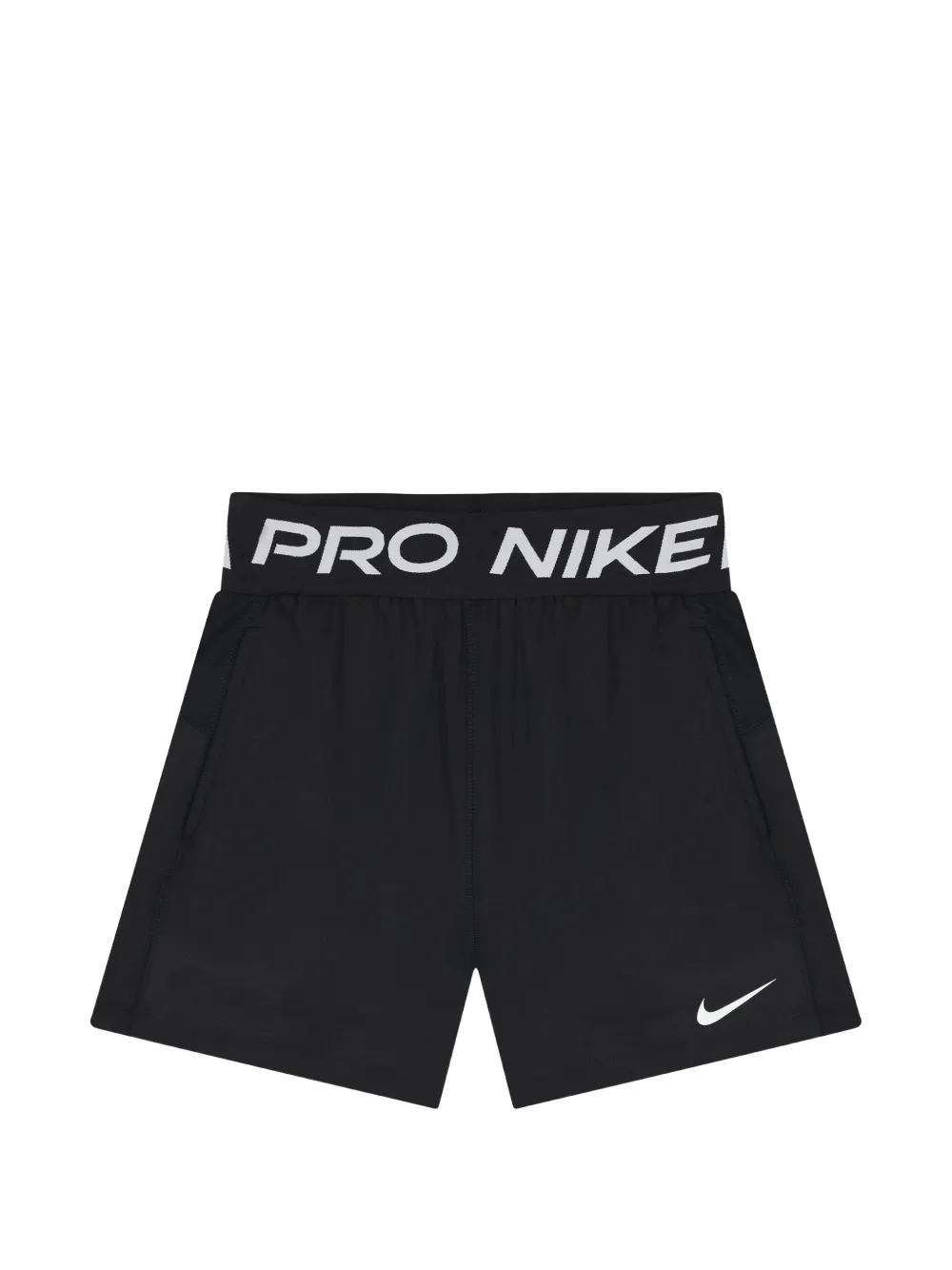Nike Kids logo-waistband shorts Zwart