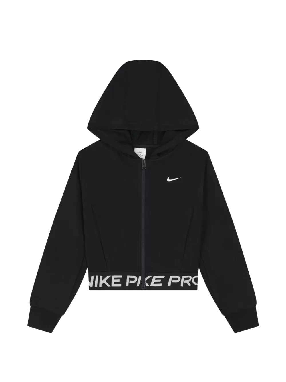Nike Kids Nike Pro hoodie met logo-band Zwart