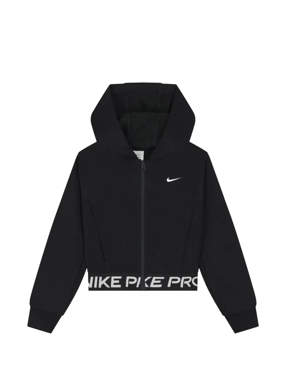 Nike Kids Nike Pro hoodie met logo-band Zwart