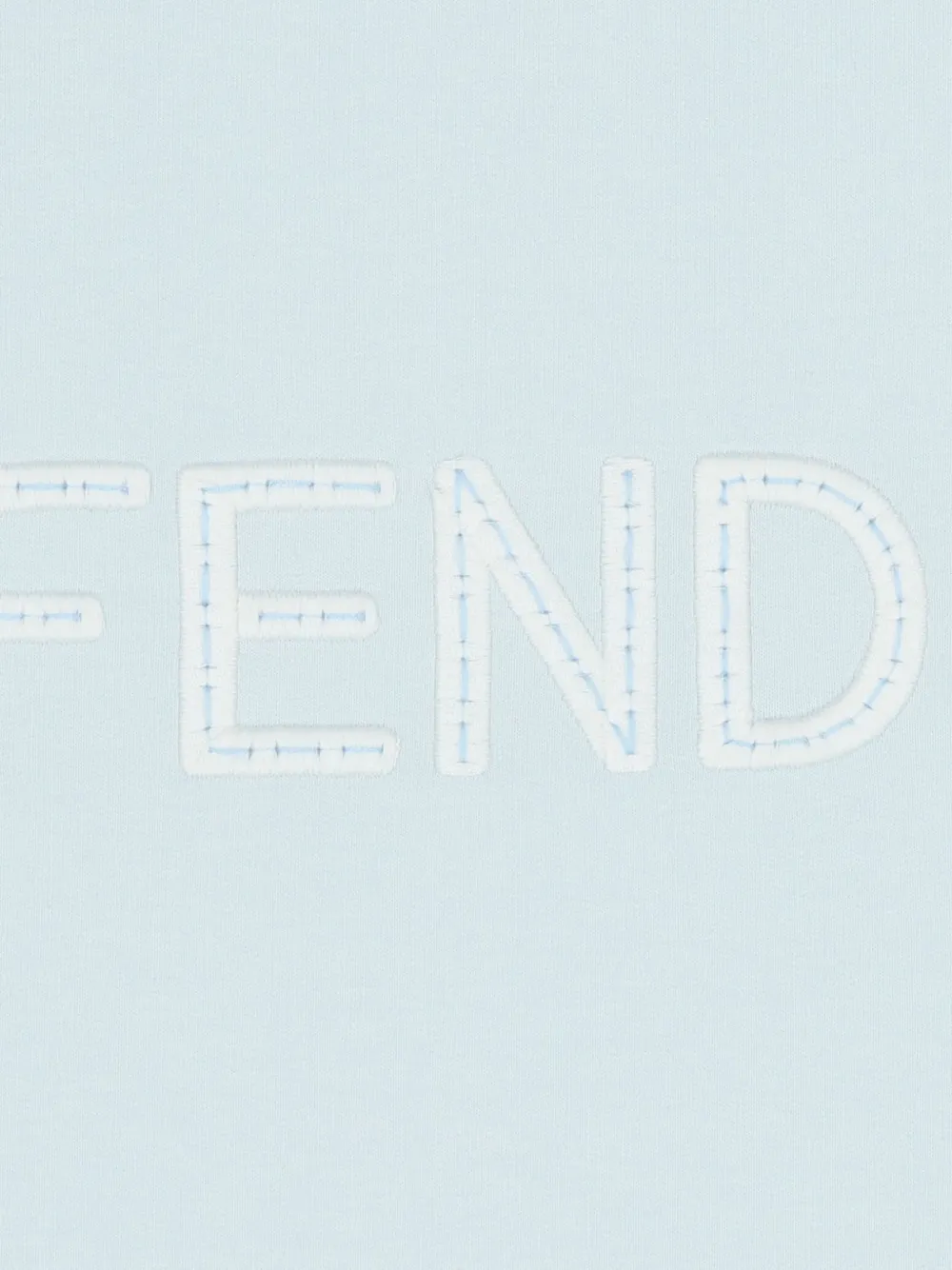 Fendi Kids logo-embroidered blanket Blauw