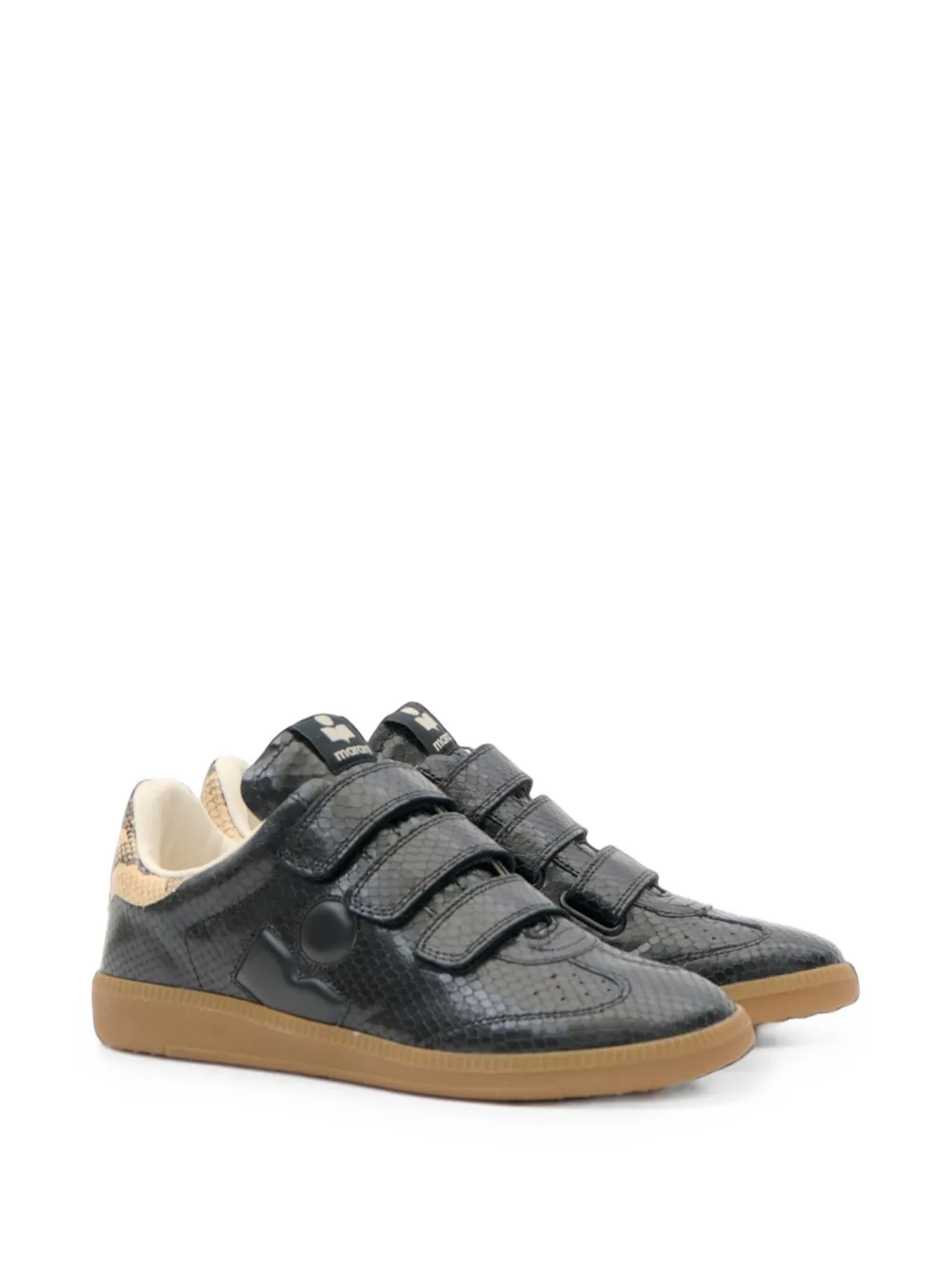 ISABEL MARANT Beth python-embossed sneakers Zwart