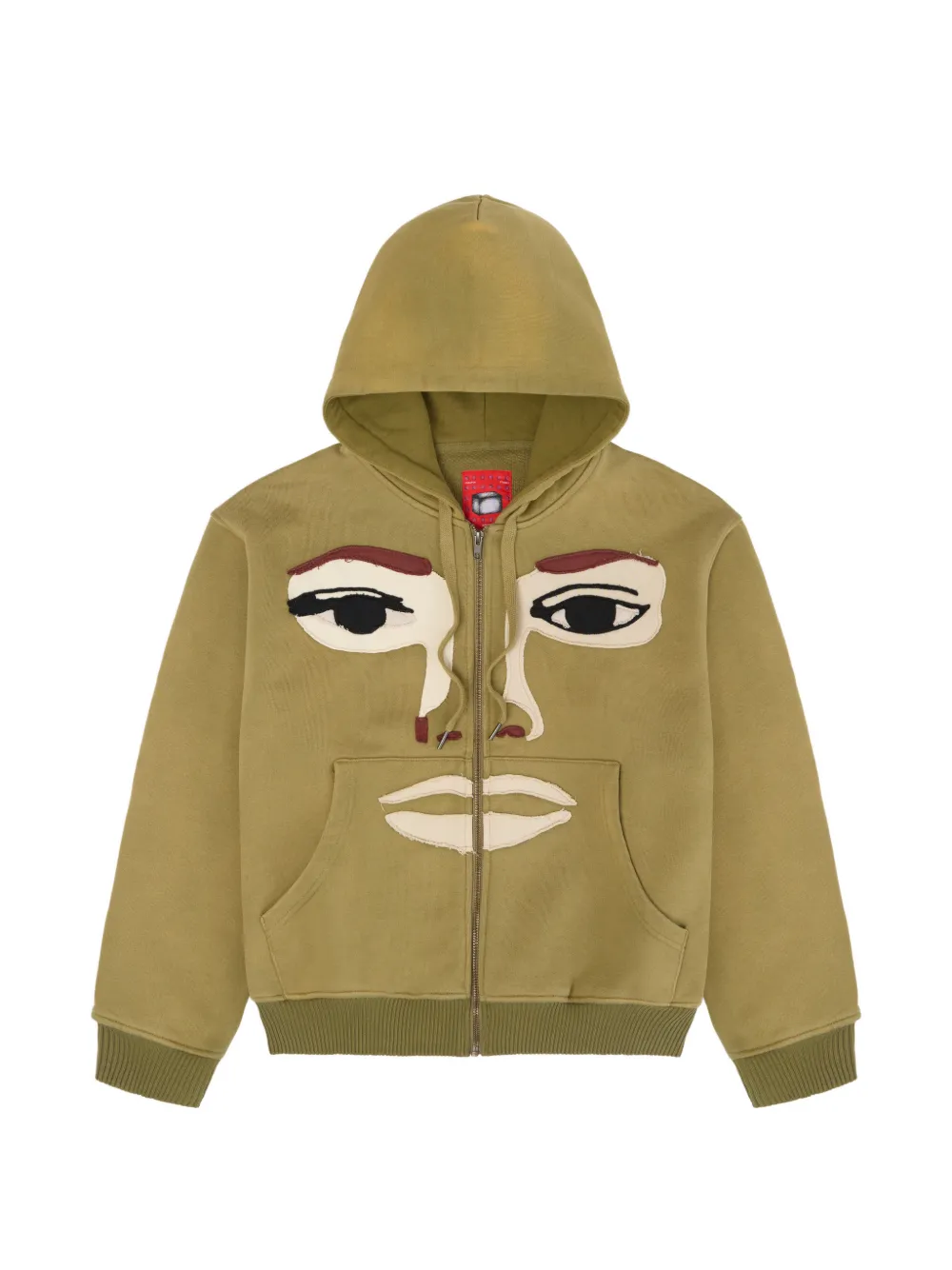 KidSuper face-patchwork zip-up hoodie