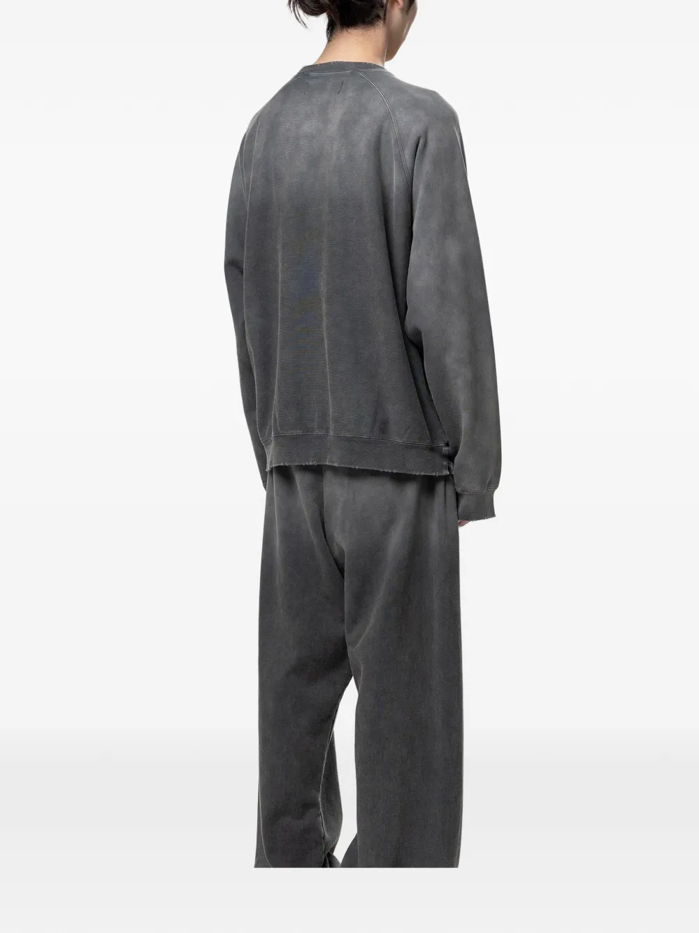 Maison MIHARA YASUHIRO Gerafelde sweater met vervaagd effect Zwart