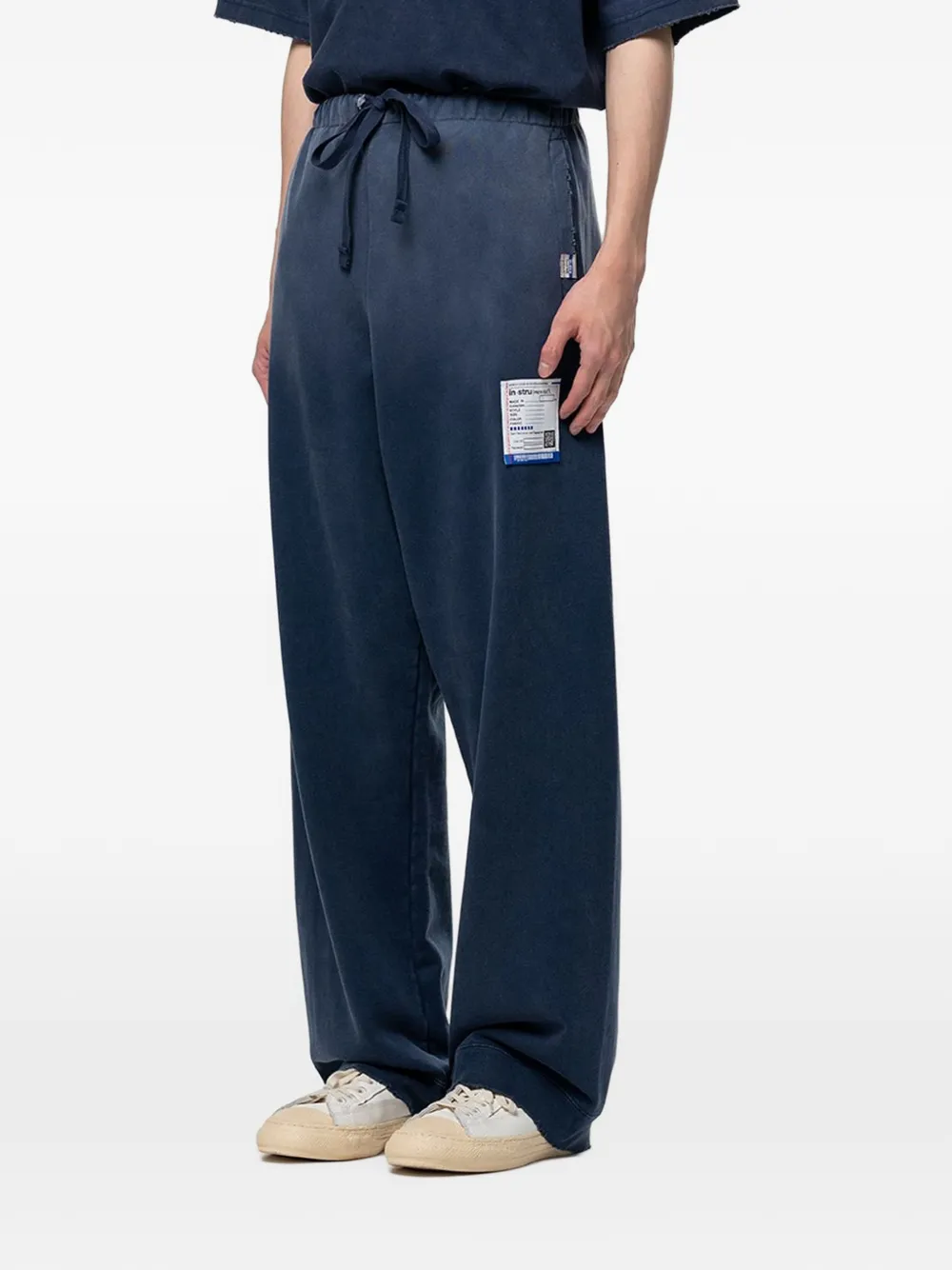Maison MIHARA YASUHIRO Zon vervaagd als gerafelde broek Blauw