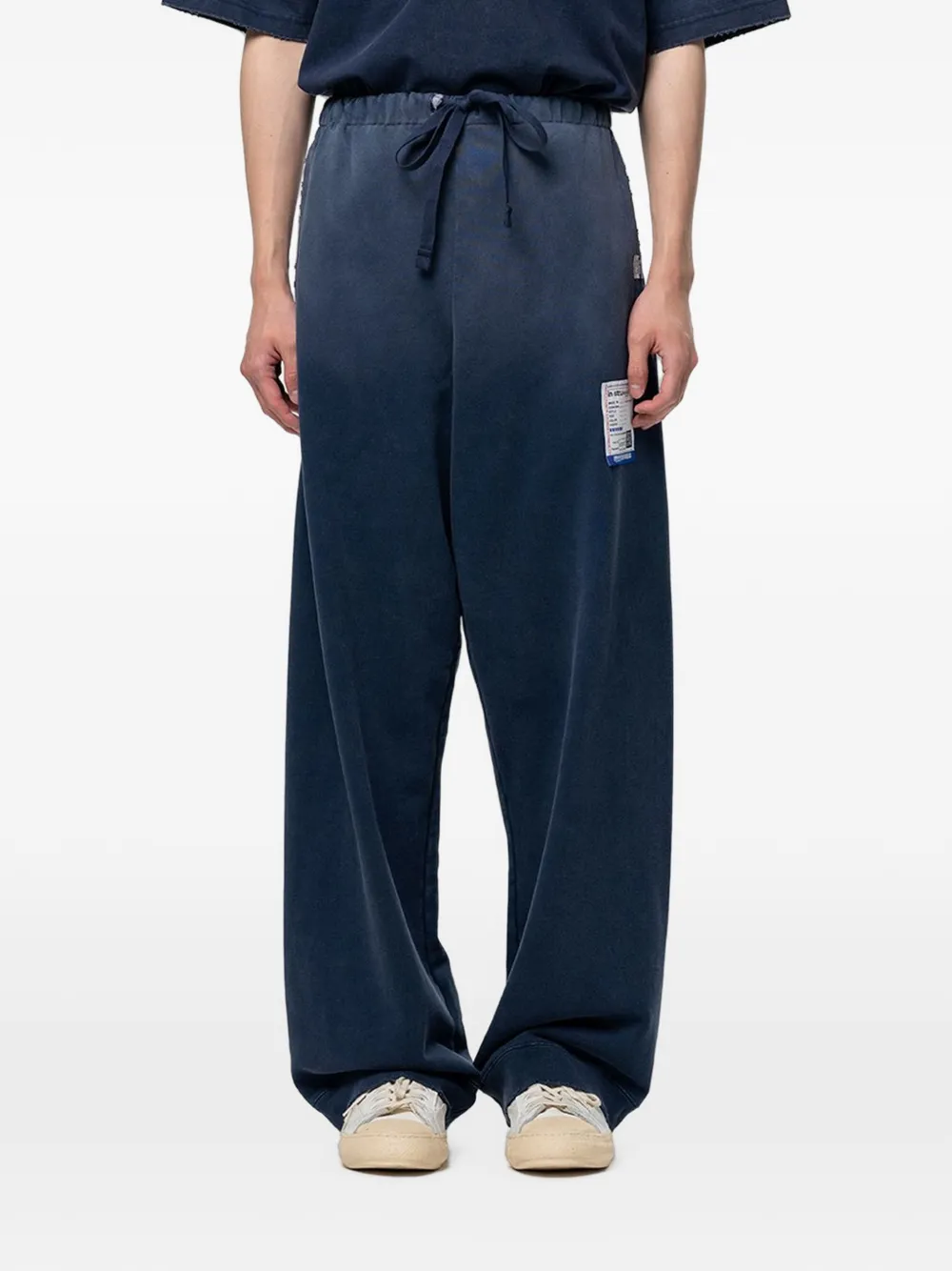Maison MIHARA YASUHIRO sun faded like distressed pants - Blu