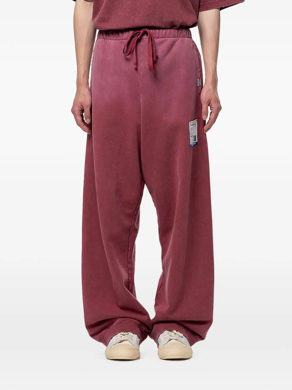Maison MIHARA YASUHIRO sun-faded like distressed pants - Rosso