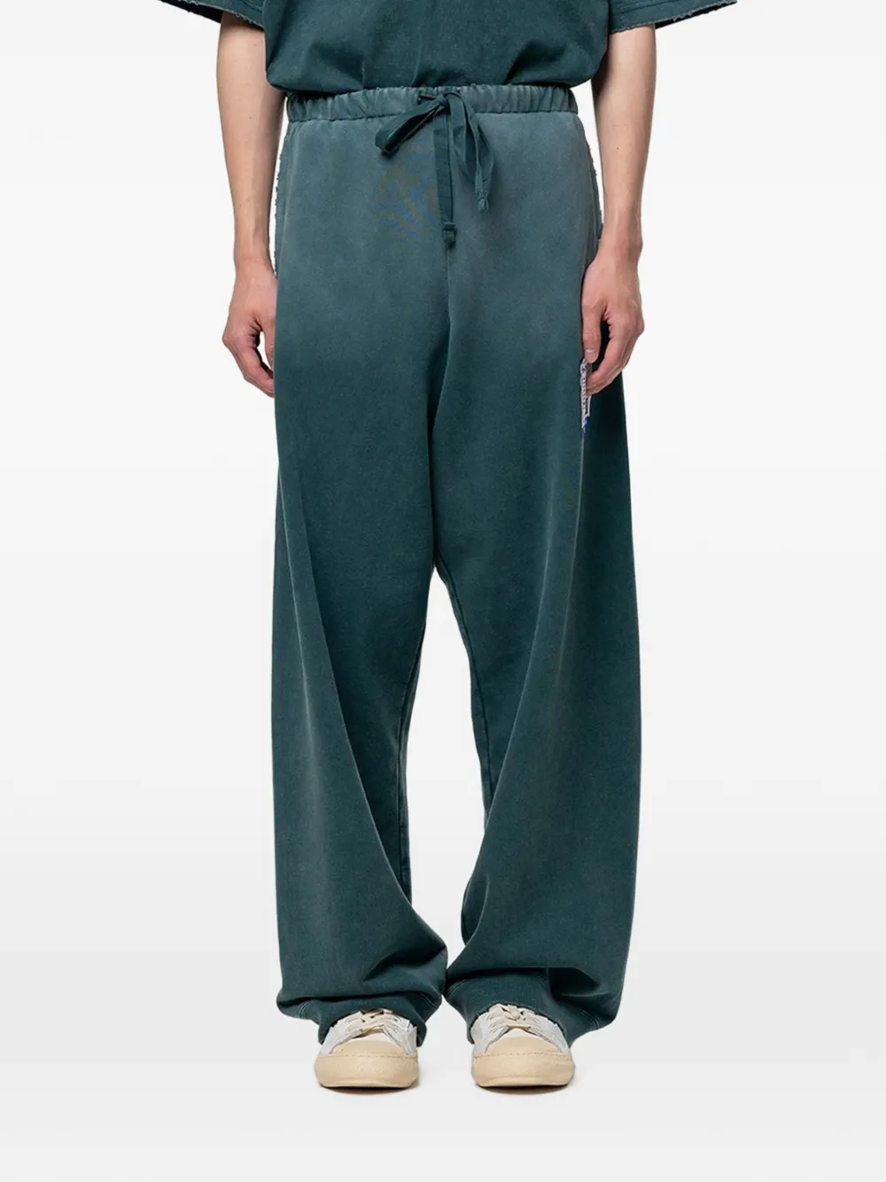Maison MIHARA YASUHIRO sun faded like distressed pants - Verde