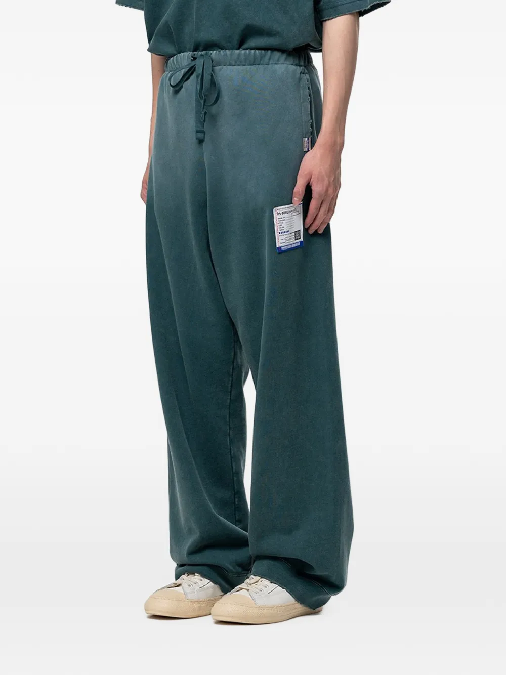 Maison MIHARA YASUHIRO Zon vervaagd als gerafelde broek Groen