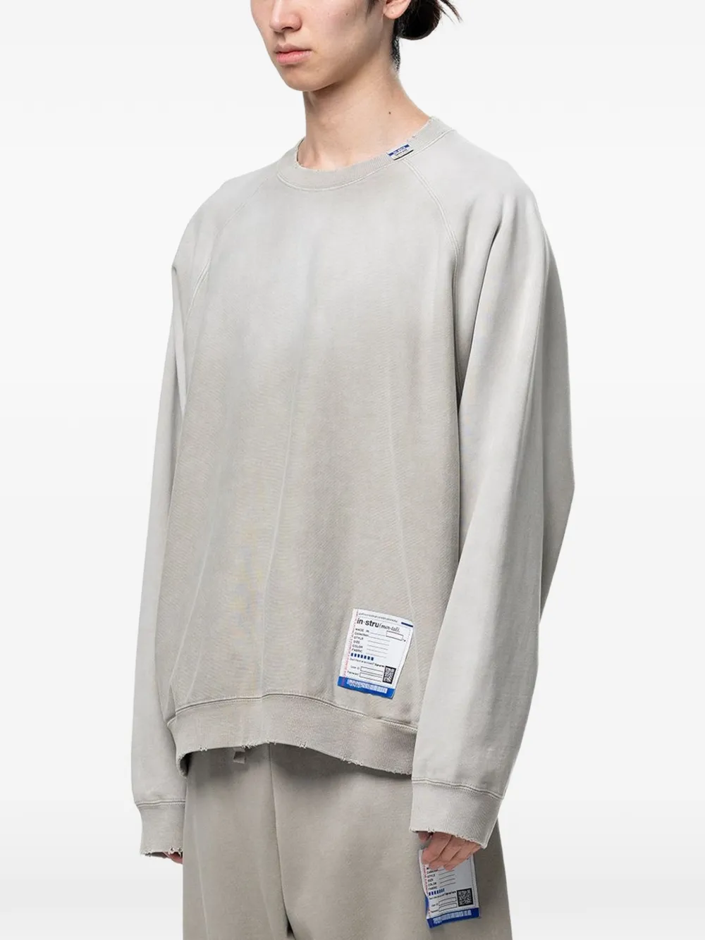 Maison MIHARA YASUHIRO Gerafelde sweater met vervaagd effect Beige