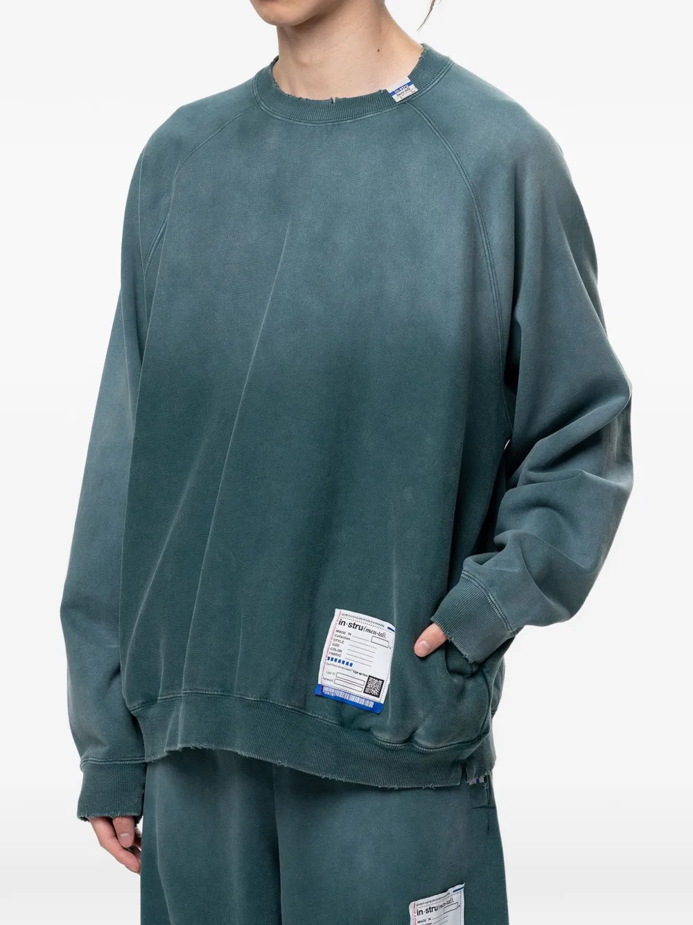 Maison MIHARA YASUHIRO Sweater met vervaagd effect Groen