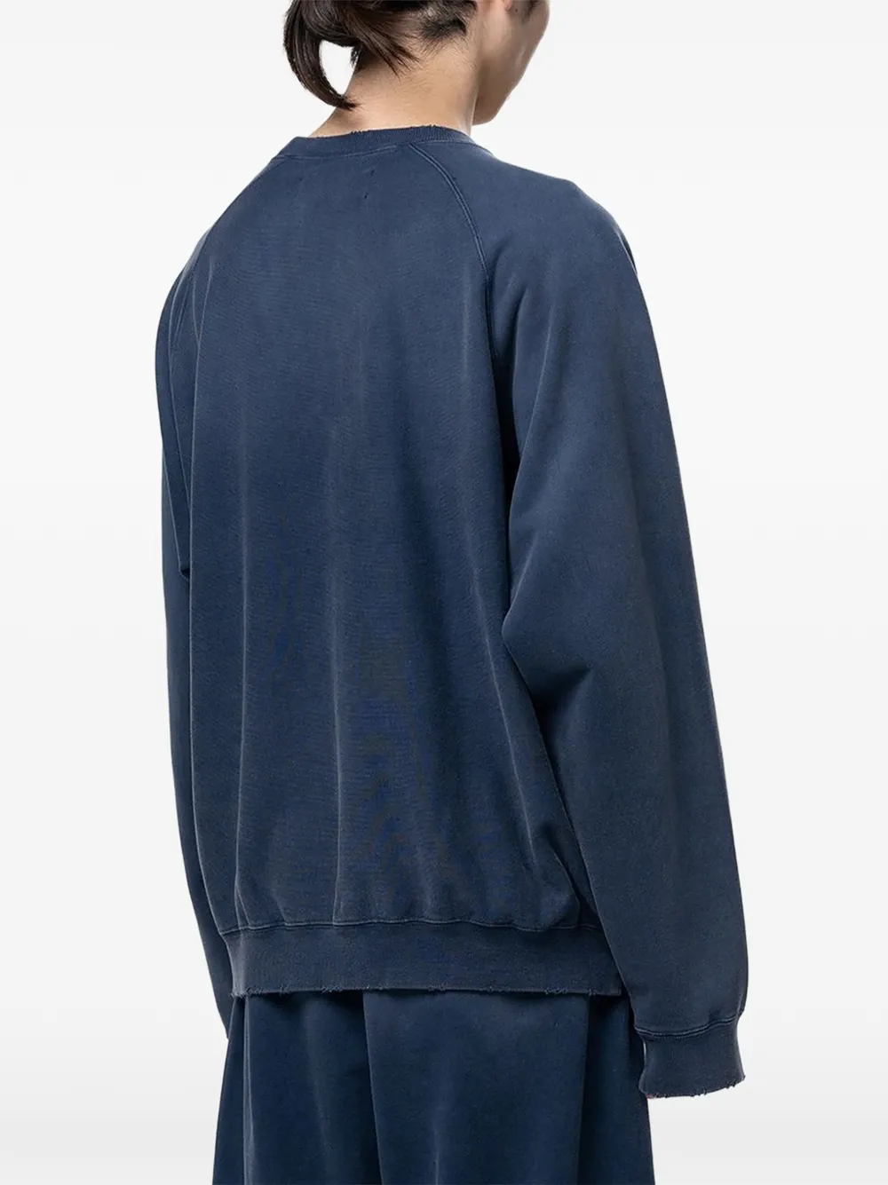 Maison MIHARA YASUHIRO Gerafelde sweater met vervaagd effect Blauw
